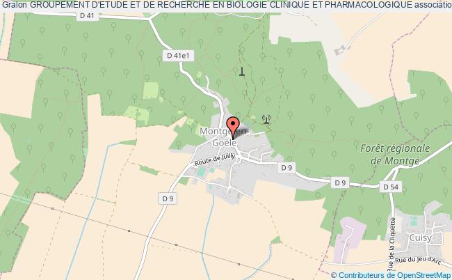 plan association Groupement D'etude Et De Recherche En Biologie Clinique Et Pharmacologique Montgé-en-Goële