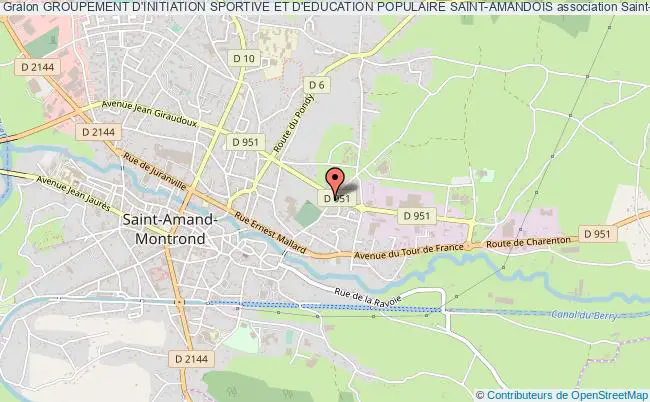 plan association Groupement D'initiation Sportive Et D'education Populaire Saint-amandois Saint-Amand-Montrond