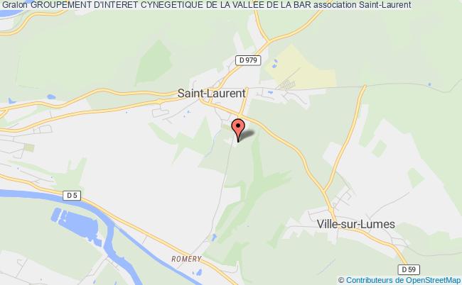 plan association Groupement D'interet Cynegetique De La Vallee De La Bar Saint-Laurent