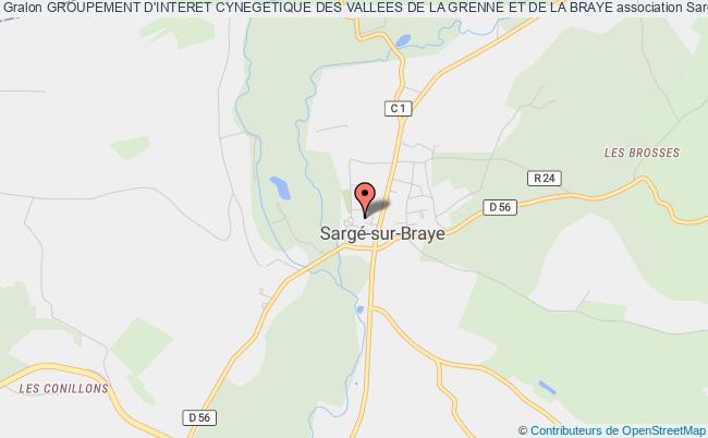 plan association Groupement D'interet Cynegetique Des Vallees De La Grenne Et De La Braye Sargé-sur-Braye