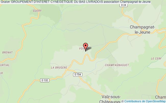 plan association Groupement D'interet Cynegetique Du Bas Livradois Champagnat-le-Jeune