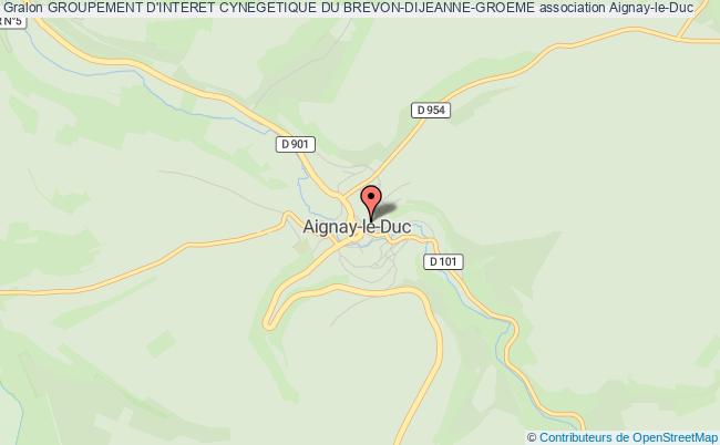 plan association Groupement D'interet Cynegetique Du Brevon-dijeanne-groeme Aignay-le-Duc