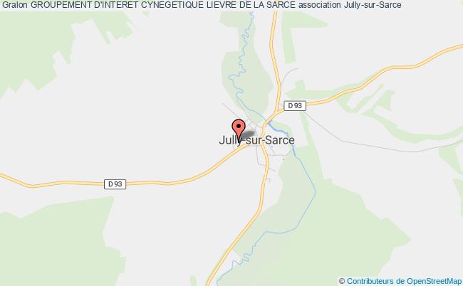 plan association Groupement D'interet Cynegetique Lievre De La Sarce Jully-sur-Sarce