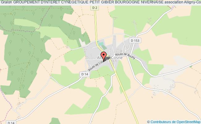 plan association Groupement D'interet Cynegetique Petit Gibier Bourgogne Nivernaise Alligny-Cosne