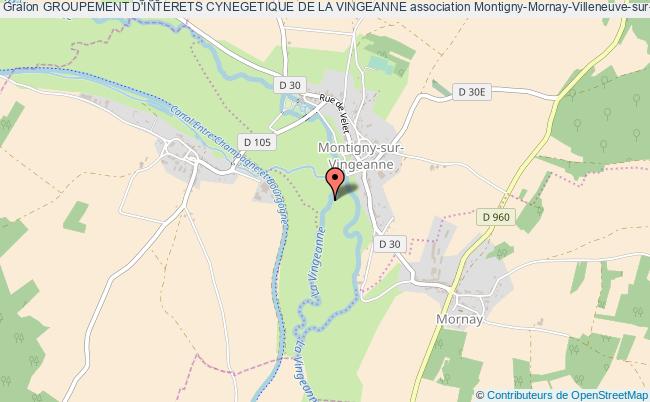plan association Groupement D'interets Cynegetique De La Vingeanne Montigny-Mornay-Villeneuve-sur-Vingeanne