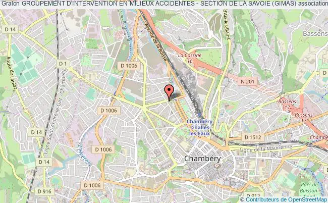 plan association Groupement D'intervention En Milieux Accidentes - Section De La Savoie (gimas) Chambéry