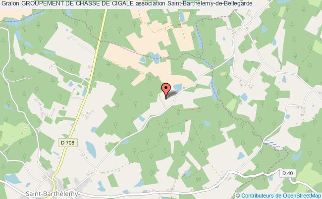 plan association Groupement De Chasse De Cigale Saint-Barthélemy-de-Bellegarde