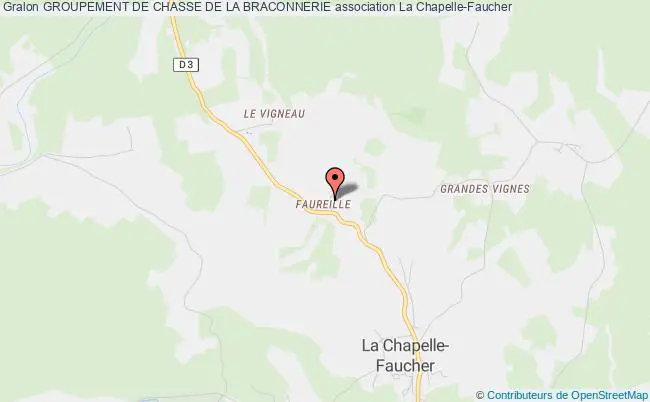 plan association Groupement De Chasse De La Braconnerie La Chapelle-Faucher