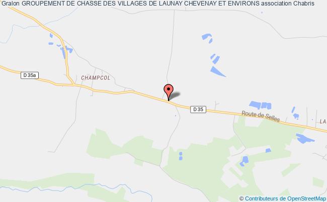 plan association Groupement De Chasse Des Villages De Launay Chevenay Et Environs Chabris