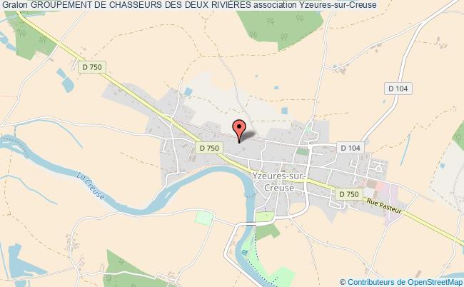 plan association Groupement De Chasseurs Des Deux RiviÈres Yzeures-sur-Creuse