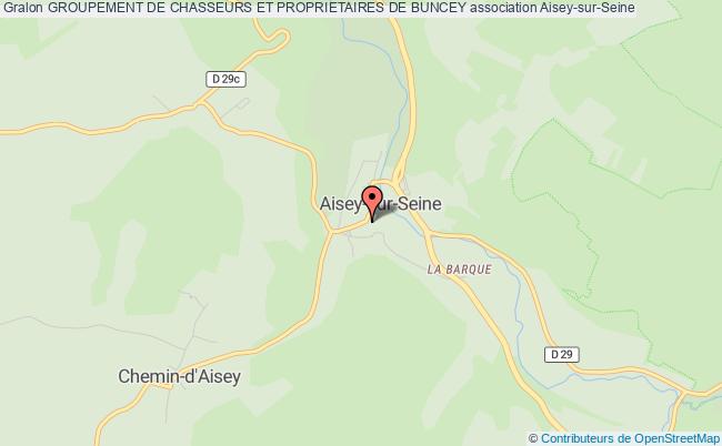 plan association Groupement De Chasseurs Et Proprietaires De Buncey Aisey-sur-Seine