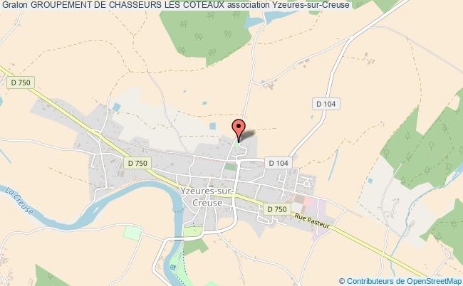 plan association Groupement De Chasseurs Les Coteaux Yzeures-sur-Creuse