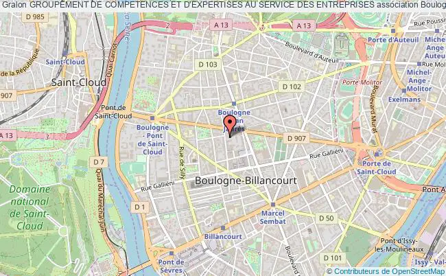 plan association Groupement De Competences Et D'expertises Au Service Des Entreprises Boulogne-Billancourt
