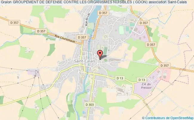 plan association Groupement De Defense Contre Les Organismes Nuisibles ( Gdon) Saint-Calais