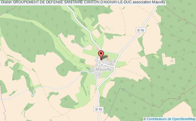 plan association Groupement De Defense Sanitaire Canton D'aignay-le-duc Mauvilly
