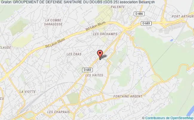plan association Groupement De Defense Sanitaire Du Doubs (gds 25) Besançon cedex