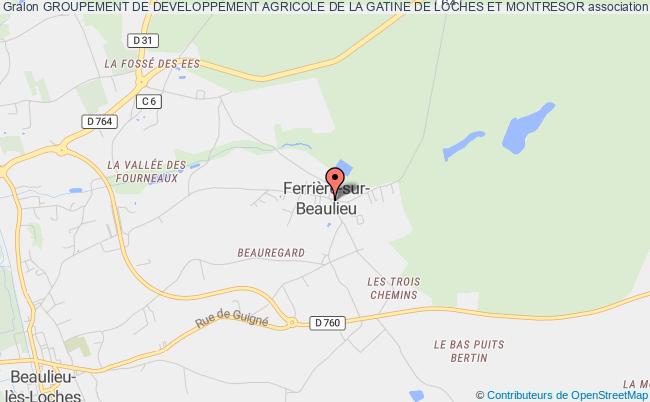 plan association Groupement De Developpement Agricole De La Gatine De Loches Et Montresor Ferrière-sur-Beaulieu