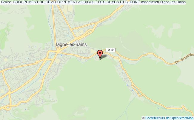 plan association Groupement De Developpement Agricole Des Duyes Et Bleone Digne-les-Bains