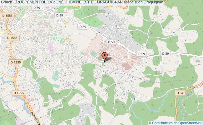 plan association Groupement De La Zone Urbaine Est De Draguignan Draguignan