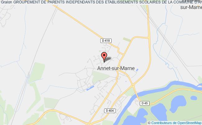 plan association Groupement De Parents Independants Des Etablissements Scolaires De La Commune D'annet-sur-marne (g.p.i Annet-sur-marne) Annet-sur-Marne