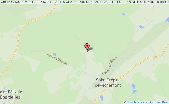 plan association Groupement De Proprietaires Chasseurs De Cantillac Et St Crepin De Richemont Saint-Crépin-de-Richemont