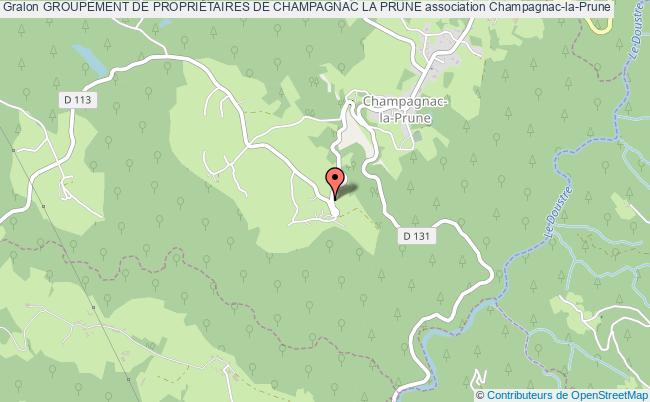 plan association Groupement De PropriÉtaires De Champagnac La Prune Champagnac-la-Prune
