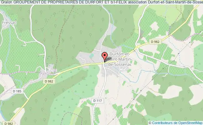 plan association Groupement De Proprietaires De Durfort Et St-felix Durfort-et-Saint-Martin-de-Sossenac