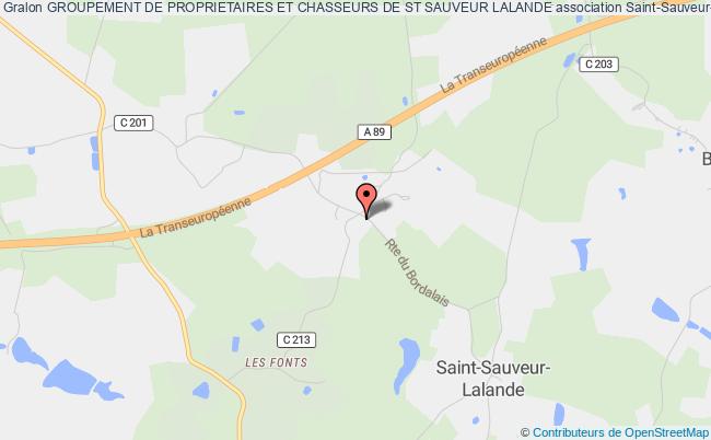 plan association Groupement De Proprietaires Et Chasseurs De St Sauveur Lalande Saint-Sauveur-Lalande