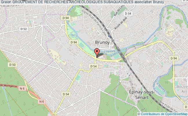 plan association Groupement De Recherches Archeologiques Subaquatiques Brunoy