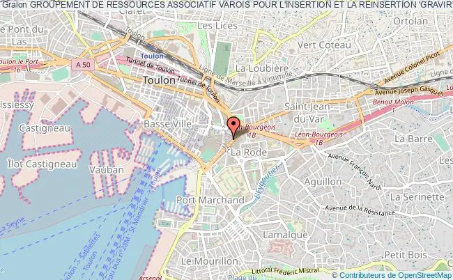 plan association Groupement De Ressources Associatif Varois Pour L'insertion Et La Reinsertion 'gravir' Toulon