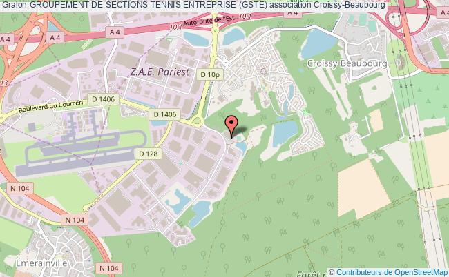 plan association Groupement De Sections Tennis Entreprise (gste) Croissy-Beaubourg