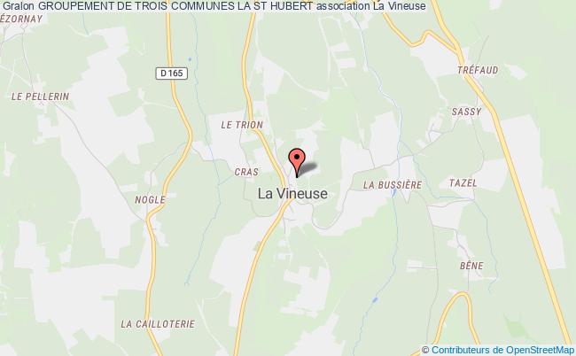 plan association Groupement De Trois Communes La St Hubert La    Vineuse sur Fregande