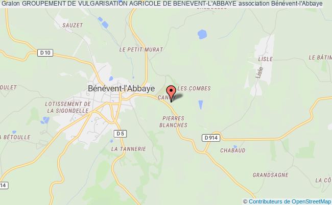 plan association Groupement De Vulgarisation Agricole De Benevent-l'abbaye Bénévent-l'Abbaye