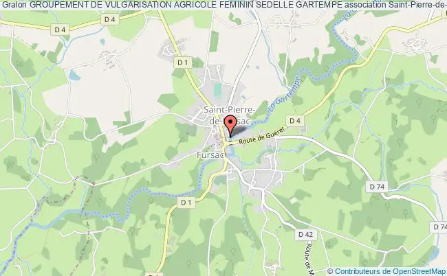 plan association Groupement De Vulgarisation Agricole Feminin Sedelle Gartempe Saint-Pierre-de-Fursac