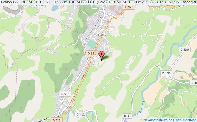 plan association Groupement De Vulgarisation Agricole (gva) De Saignes - Champs-sur-tarentaine Ydes