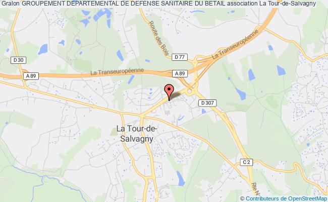 plan association Groupement Departemental De Defense Sanitaire Du Betail La Tour-de-Salvagny