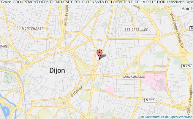 plan association Groupement Departemental Des Lieutenants De Louveterie De La Cote D'or Dijon