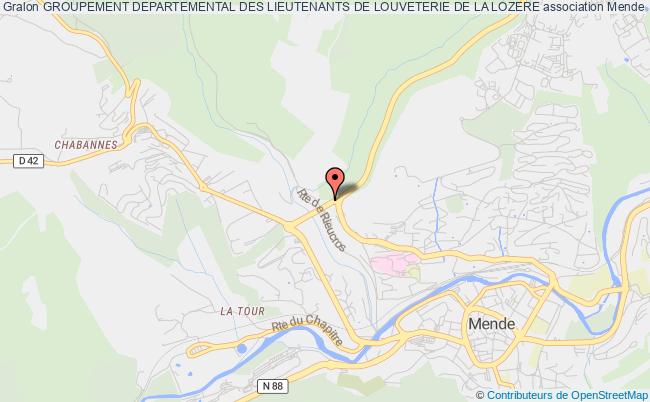 plan association Groupement Departemental Des Lieutenants De Louveterie De La Lozere Mende