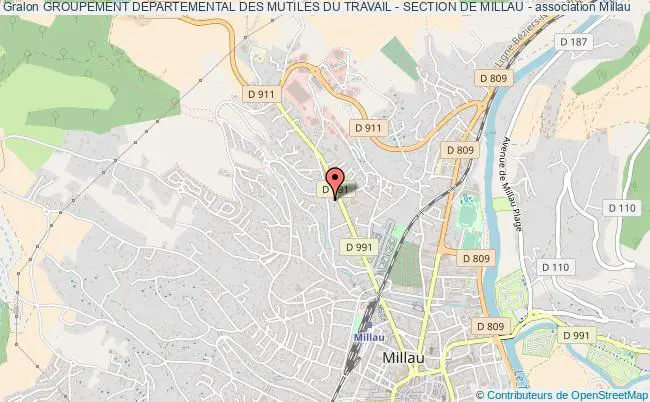 GROUPEMENT DEPARTEMENTAL DES MUTILES DU TRAVAIL - SECTION DE MILLAU -