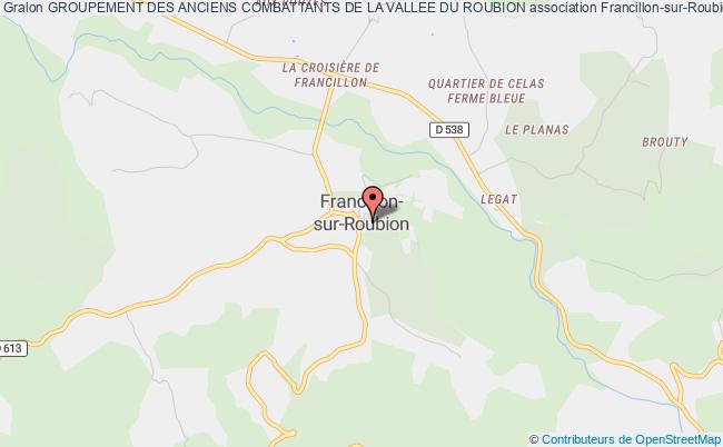 plan association Groupement Des Anciens Combattants De La Vallee Du Roubion Francillon-sur-Roubion
