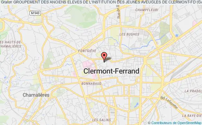 plan association Groupement Des Anciens Eleves De L'institution Des Jeunes Aveugles De Clermont-fd (gaeijac) Clermont-Ferrand