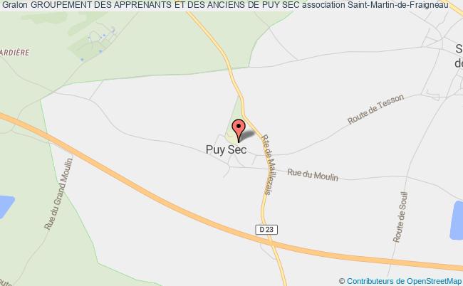 plan association Groupement Des Apprenants Et Des Anciens De Puy Sec Saint-Martin-de-Fraigneau