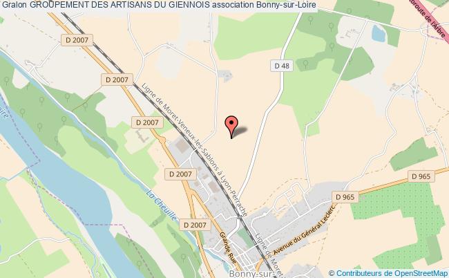plan association Groupement Des Artisans Du Giennois Bonny-sur-Loire