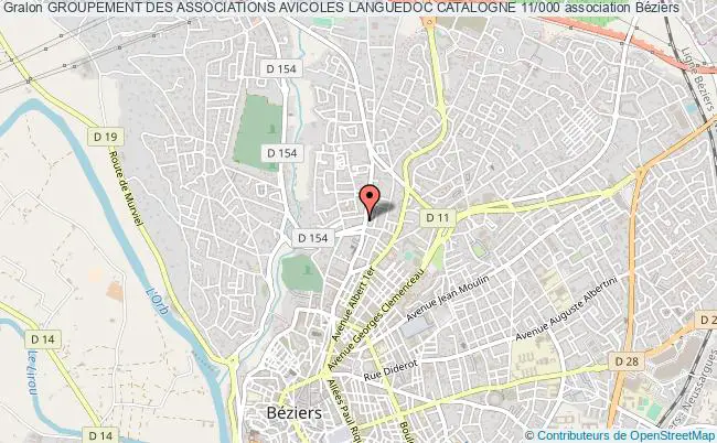 plan association Groupement Des Associations Avicoles Languedoc Catalogne 11/000 Béziers