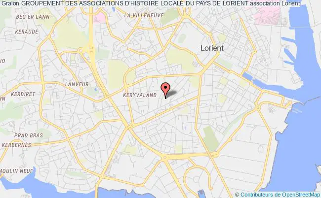 plan association Groupement Des Associations D'histoire Locale Du Pays De Lorient Lorient