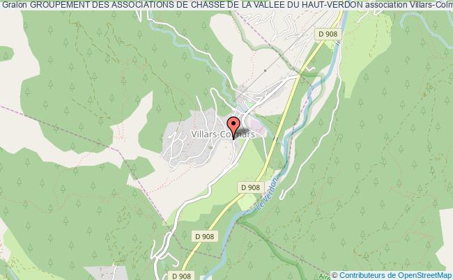 plan association Groupement Des Associations De Chasse De La Vallee Du Haut-verdon Villars-Colmars