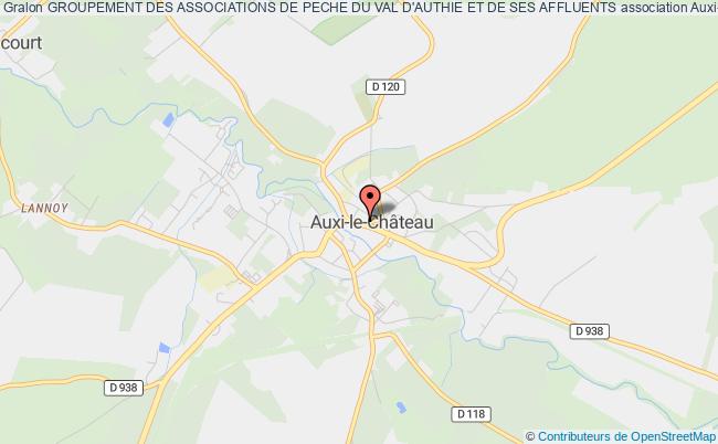 plan association Groupement Des Associations De Peche Du Val D'authie Et De Ses Affluents Auxi-le-Château