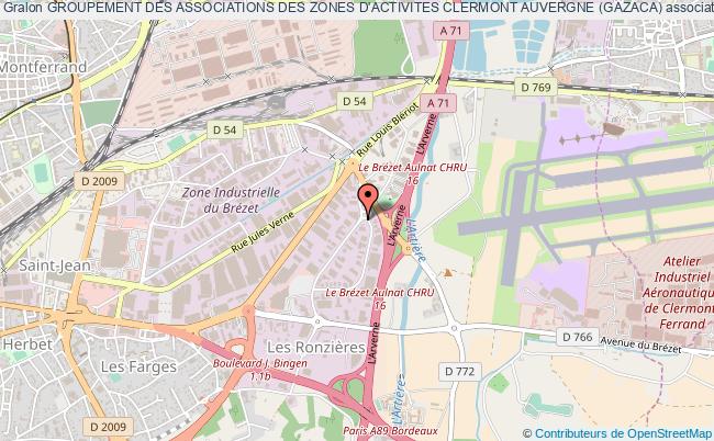 plan association Groupement Des Associations Des Zones D'activites Clermont Auvergne (gazaca) Clermont-Ferrand