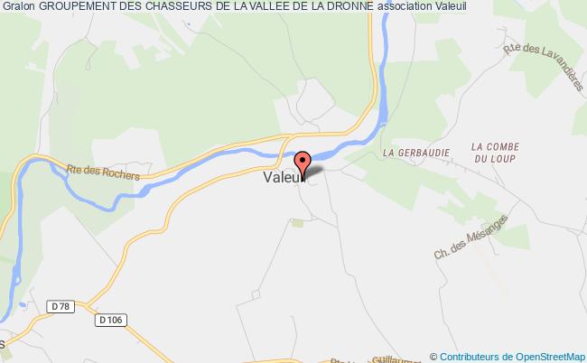 plan association Groupement Des Chasseurs De La Vallee De La Dronne Valeuil