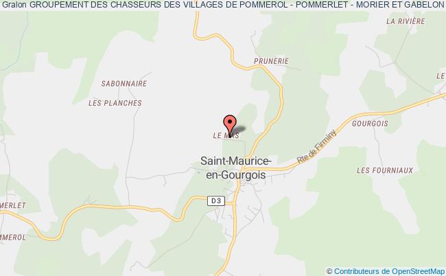 plan association Groupement Des Chasseurs Des Villages De Pommerol - Pommerlet - Morier Et Gabelon Saint-Maurice-en-Gourgois